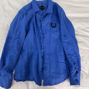 Blue Button-Up Shirt